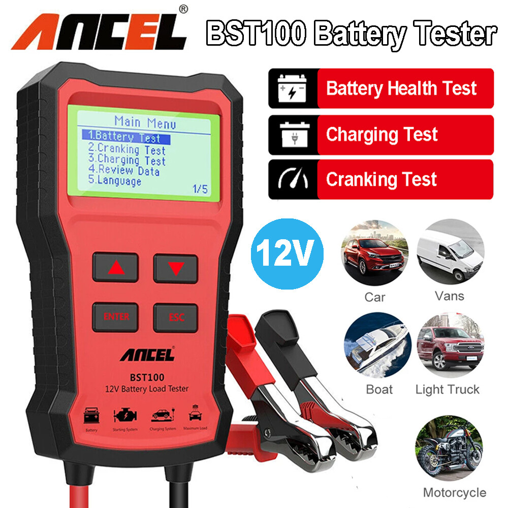 ANCEL BST100 12V Car Battery Load Tester Analyzer Cranking Charging Test Tool