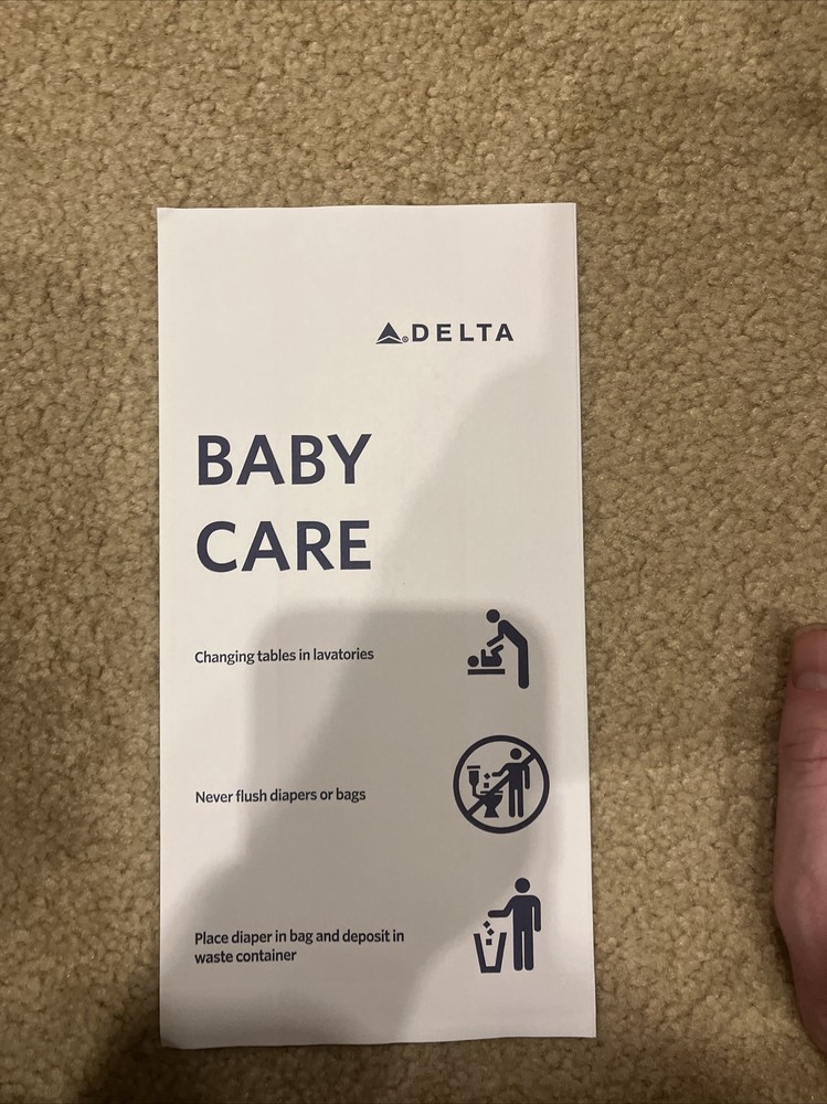 Delta Airlines Air Sickness Bag / Barf Bag