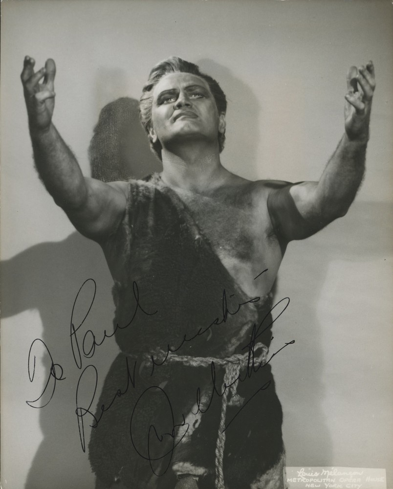 VICKERS, Jon.: Signed Photograph as Samson in "Samson et Dalila"
