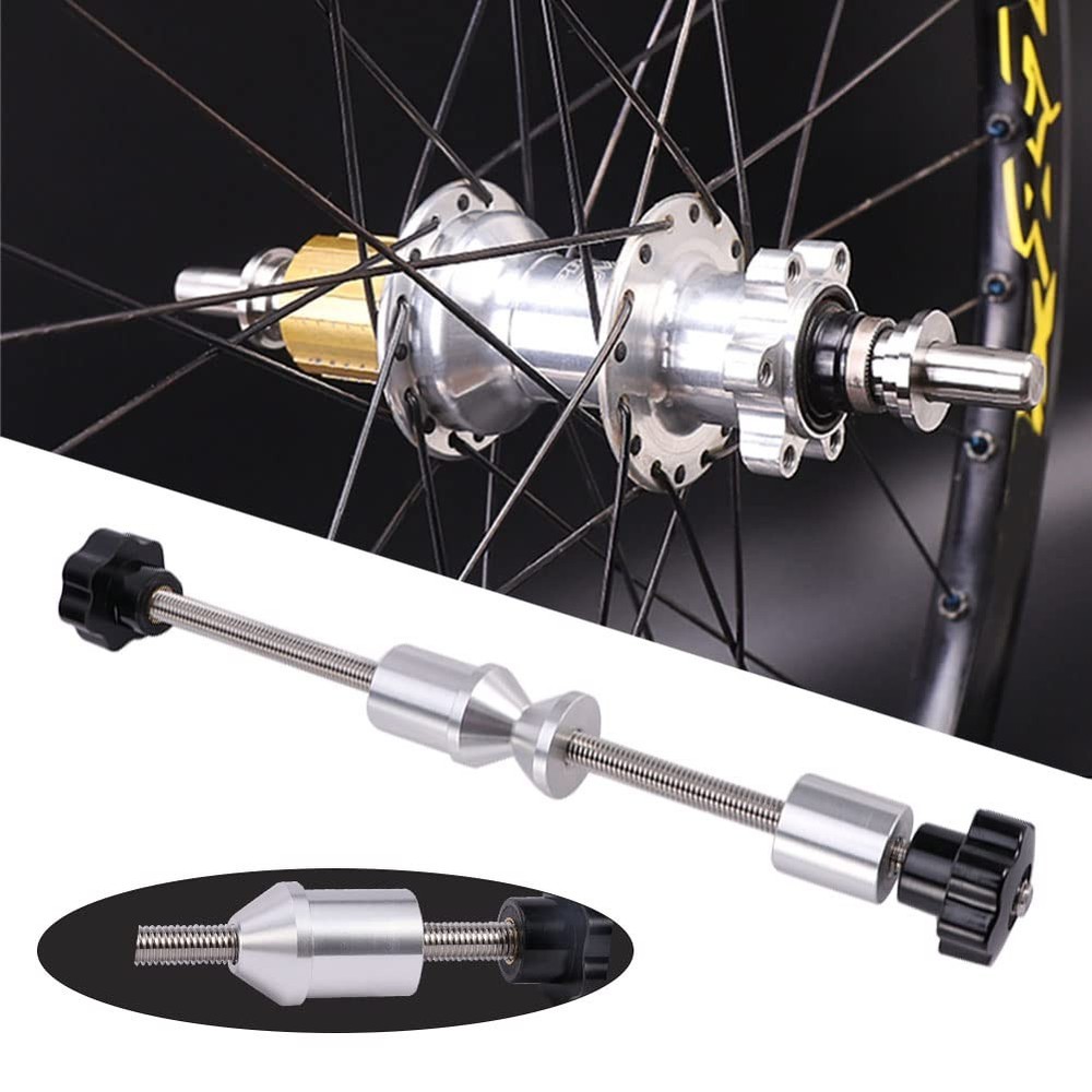 Bicycle Thru Axle Adapter For Truing Stands 250mm Maintenance Tool Silver