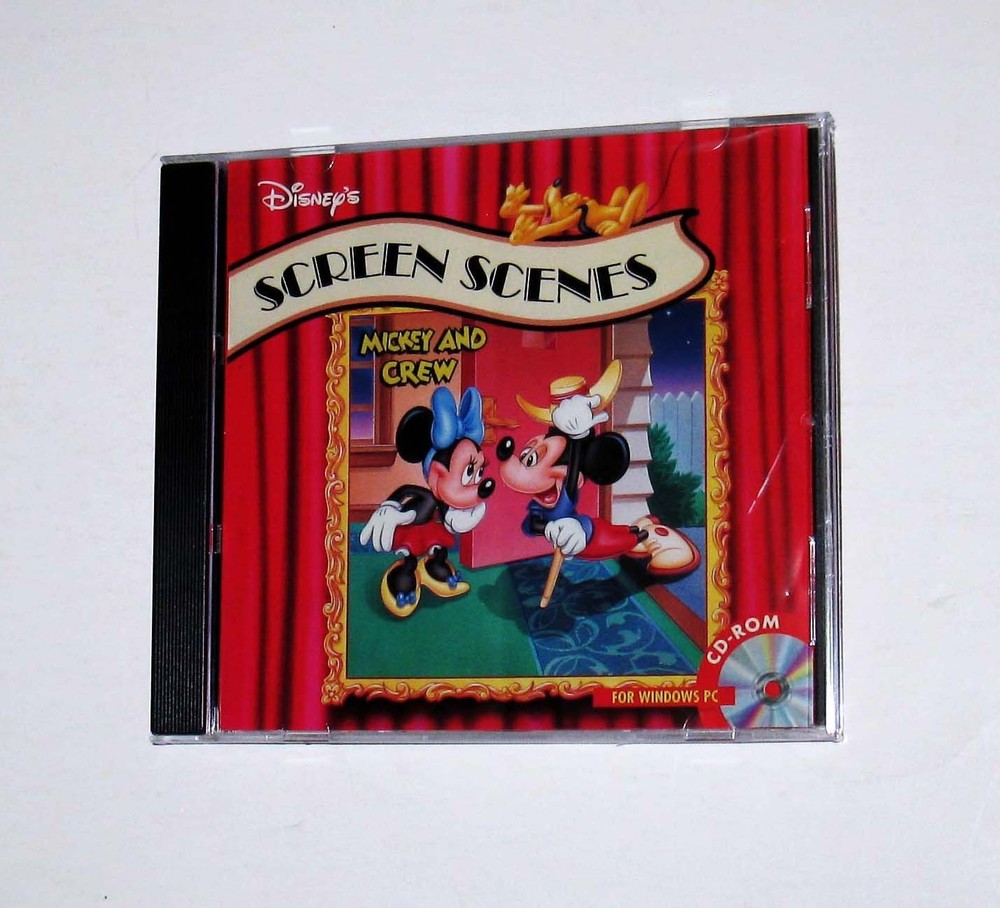 Vintage Disney's Screen Scenes Mickey and Crew Windows 95-98 CD-ROM Software