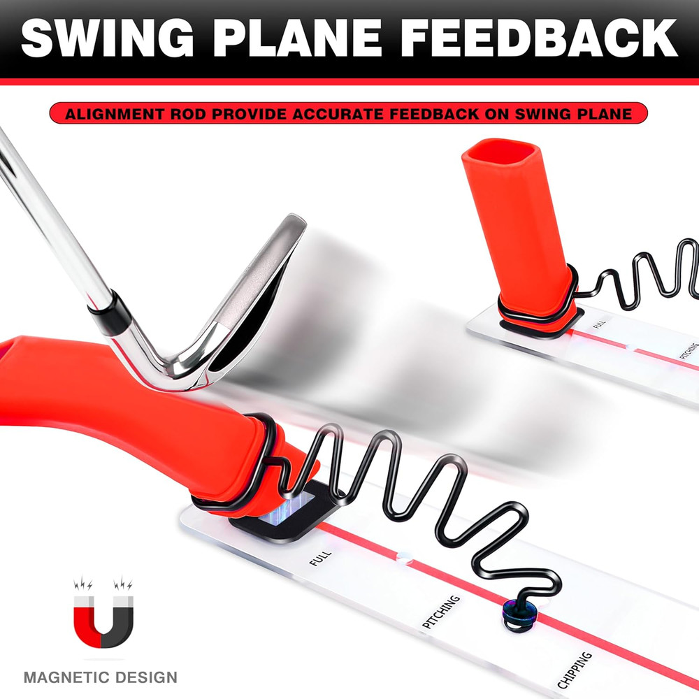 Magnetic Golf Swing Trainer - Swing Plane Training Aid - Improve Swing Accuracy