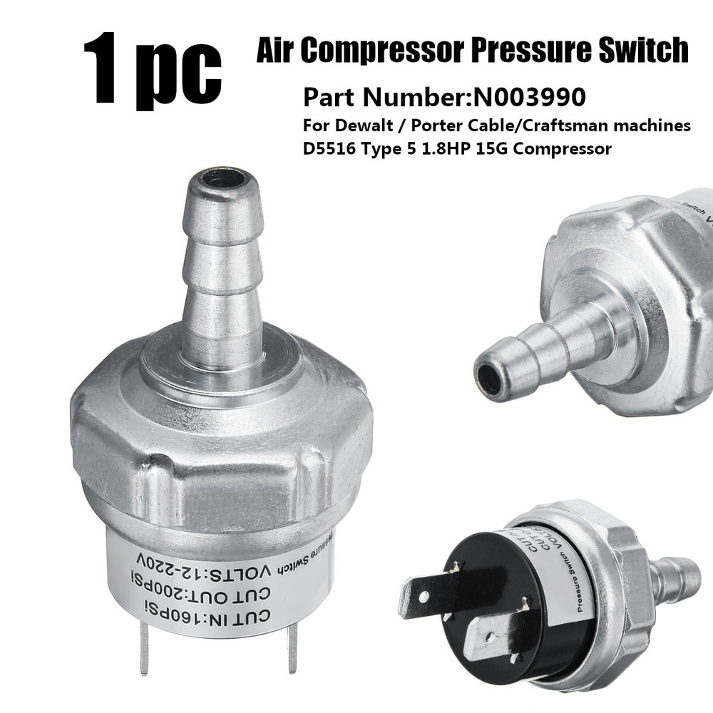 N003990 For DeWalt Micro Pressure Switch Sensor D55168 Type 5 - 7 Air Compressor