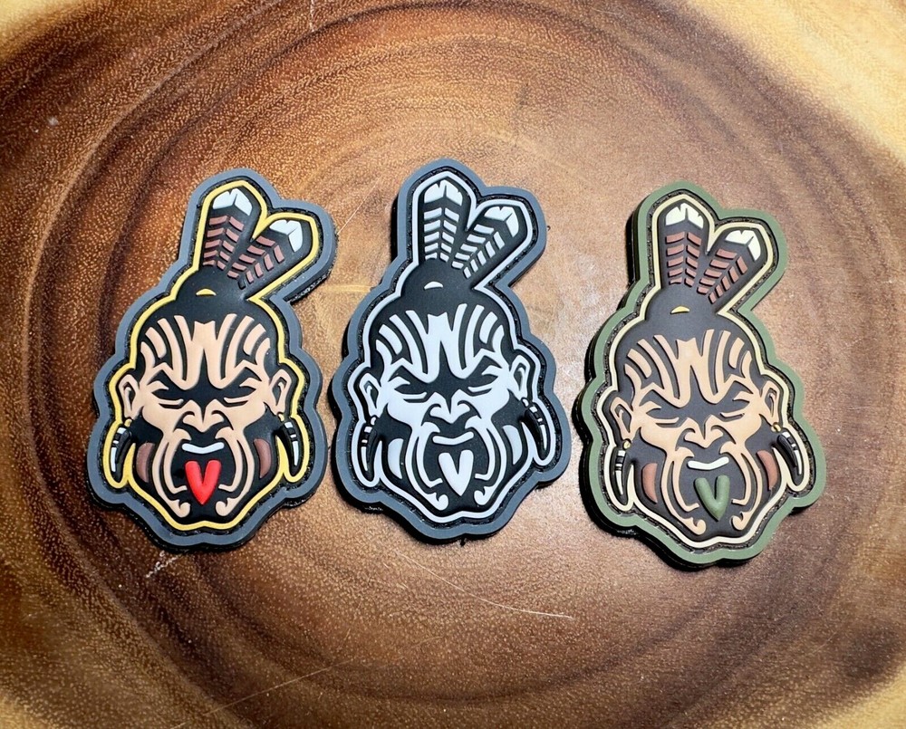Maori Warrior Head PVC Morale Patch