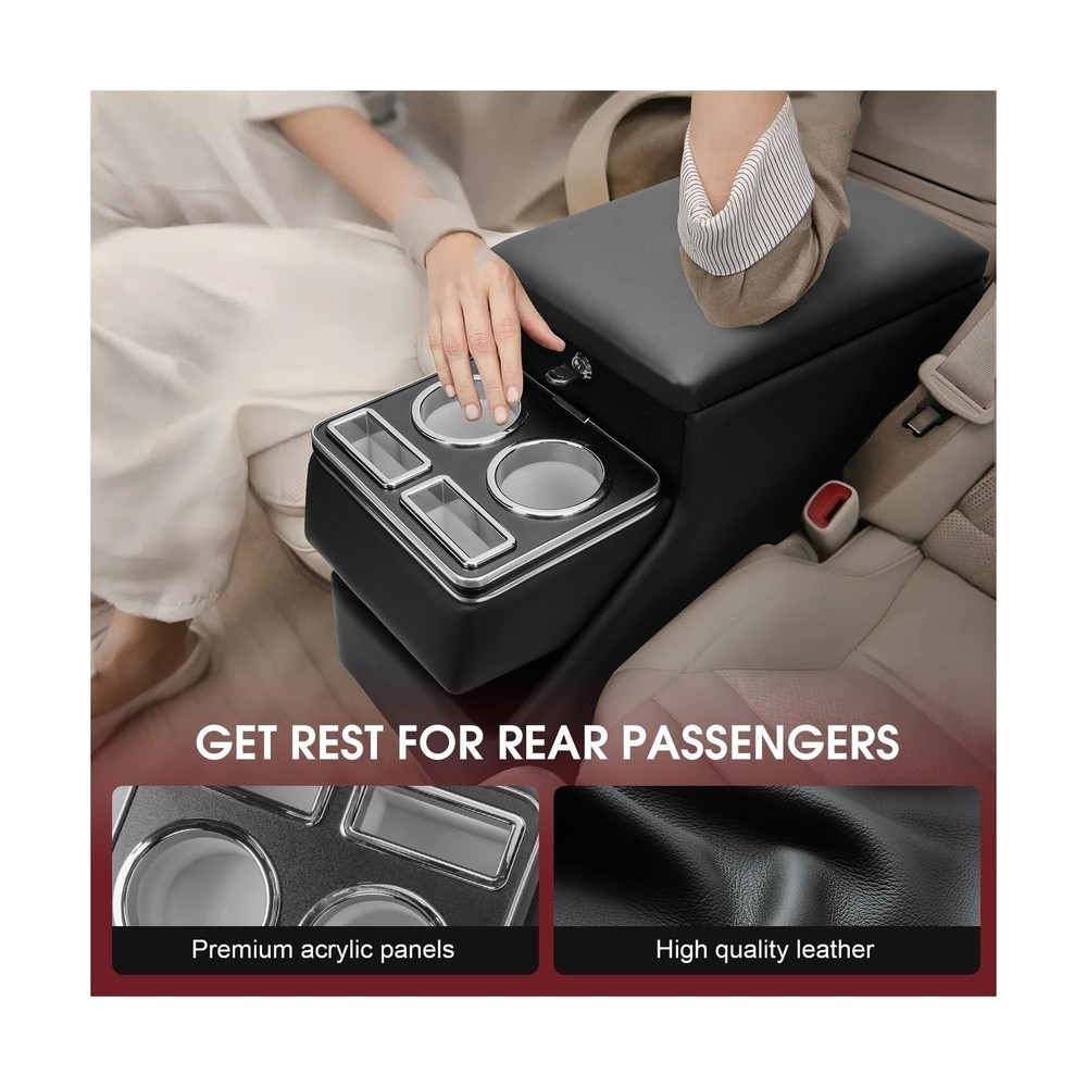 Center Console - Fit For Minivans SUVs - Middle Van w/ Locking