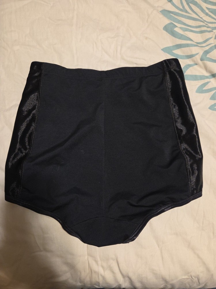 Flexees FLEXFIRM Black Seamed Back Tummy Panel Control Panties #5751 2X 33"-34"