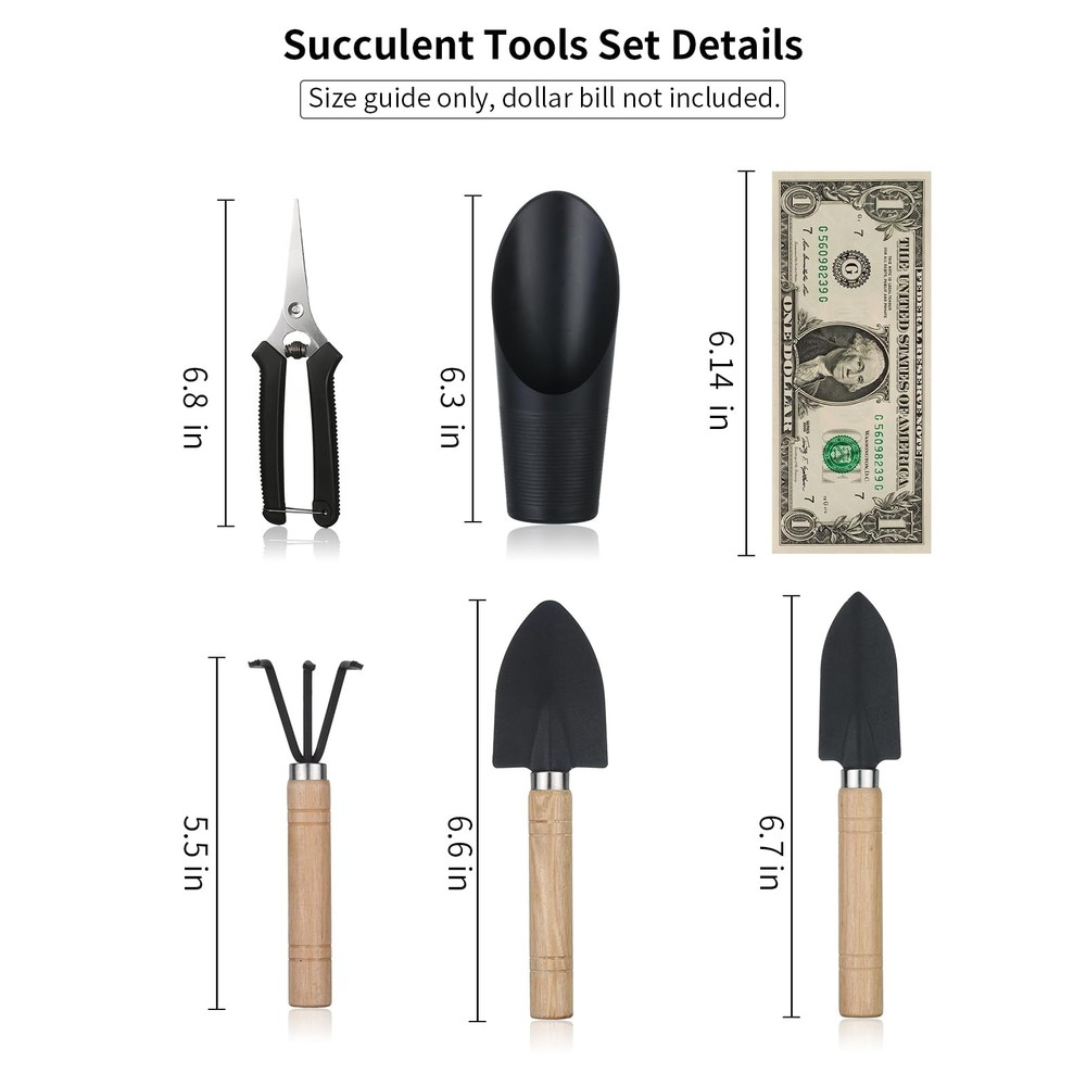 5Pcs Succulent Tools,Mini Garden Tools,Pruning Scissors Large, scissors-set