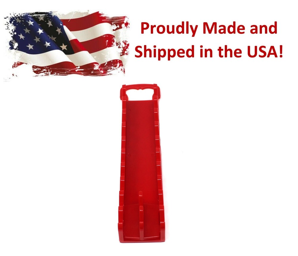 Red Plastic Portable Screwdriver Gripper 10-Tool Organizer Holder