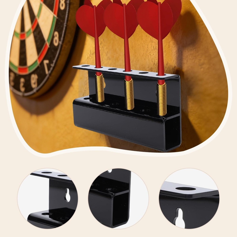 Wall Dart Holder Practical Compact Acrylic Tabletop Display Rack Decor with 6