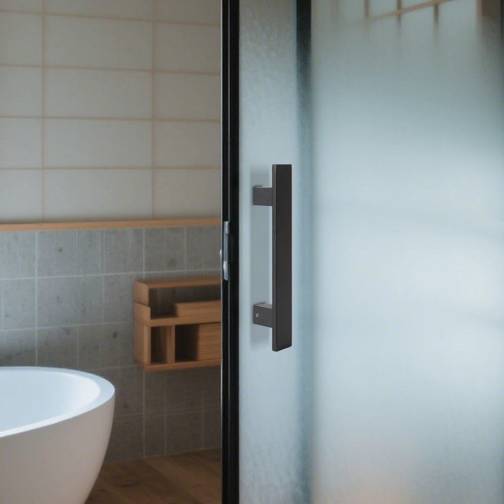 Stainless Steel Double Sided Push Pull Door Handle, H-shaped Door Pull Handle