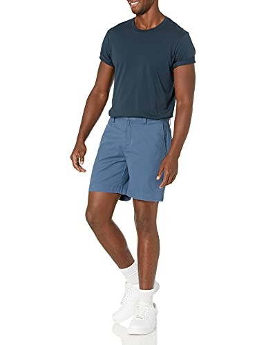 AMAZON ESSENTIALS MEN'S SLIM-FIT 7" CHINO SHORT - SIZE: MEN 32 - DEEP BLUE