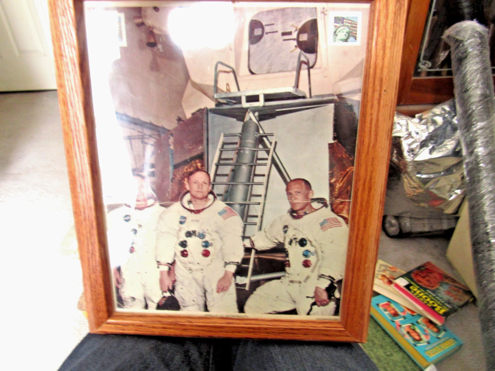 Official Nasa Issued Apollo Photo Caption Sheet, Framed Techn.
