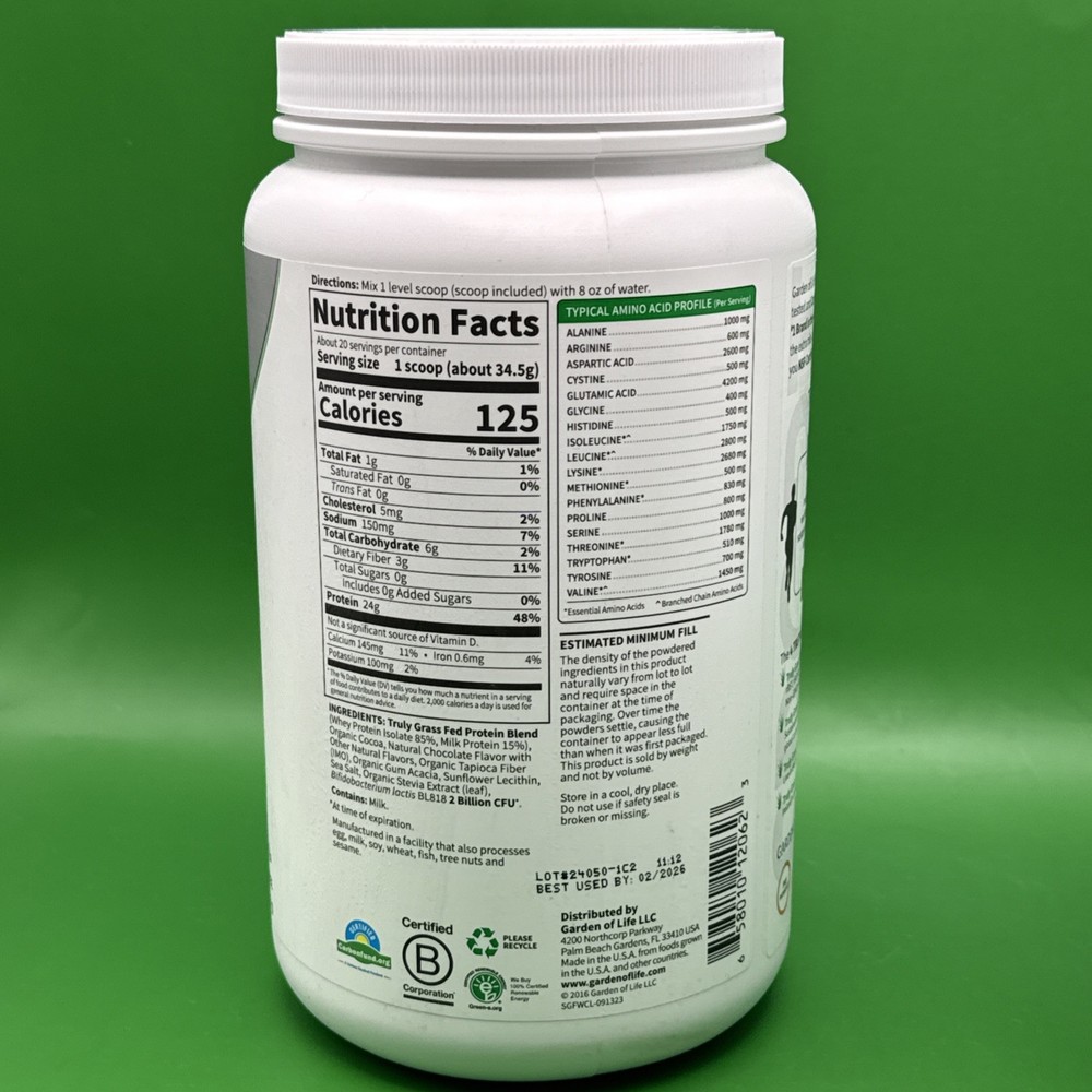 Whey Protein - Chocolate 24.33oz Exp2/26