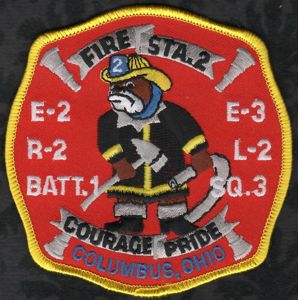 👀😍👌  Columbus Ohio Fire Station 2  Patch  E2 R2 Batt.1 E3 L2 Q3  Authentic
