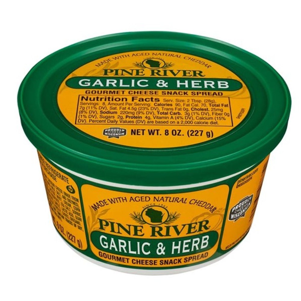 Pine River Garlic & Herb Gourmet Cheese Spread 8oz (3 Pack)