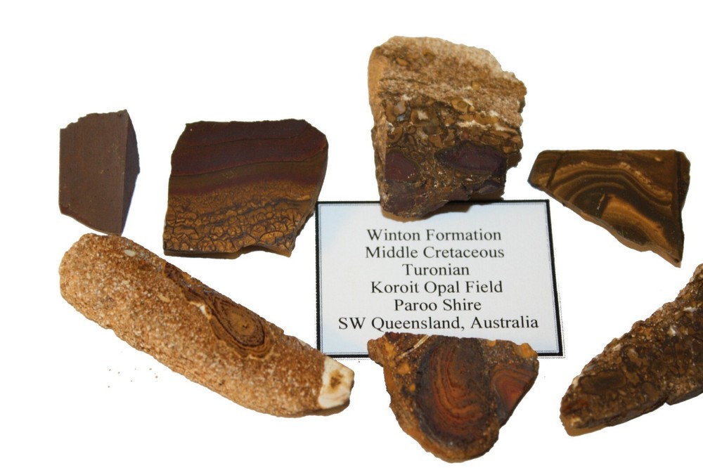 Australian Opal bedrock matrix rock samples sandstone ironstone collection 20 pc