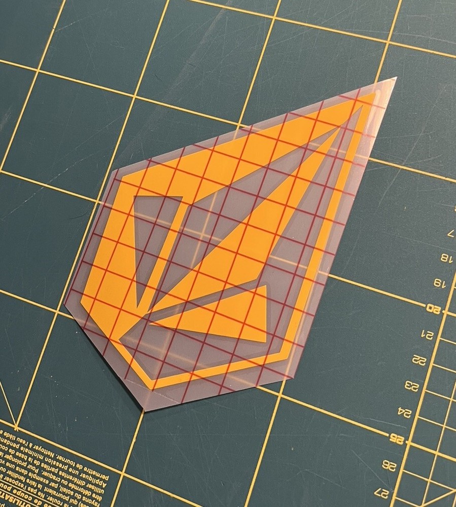 Volcom Stone Yellow / Die Cut Sticker / Surf / Snowboard / Medium / 15cm Tall