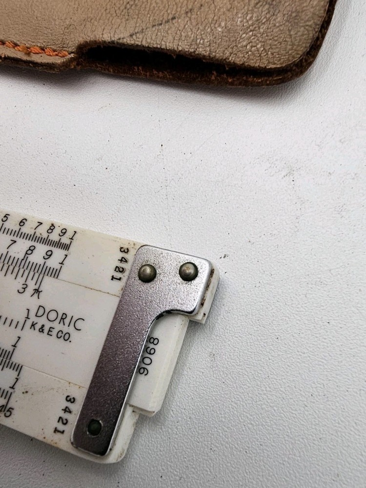 Keuffel & Esser K&E Doric 9068 pocket slide rule & Case