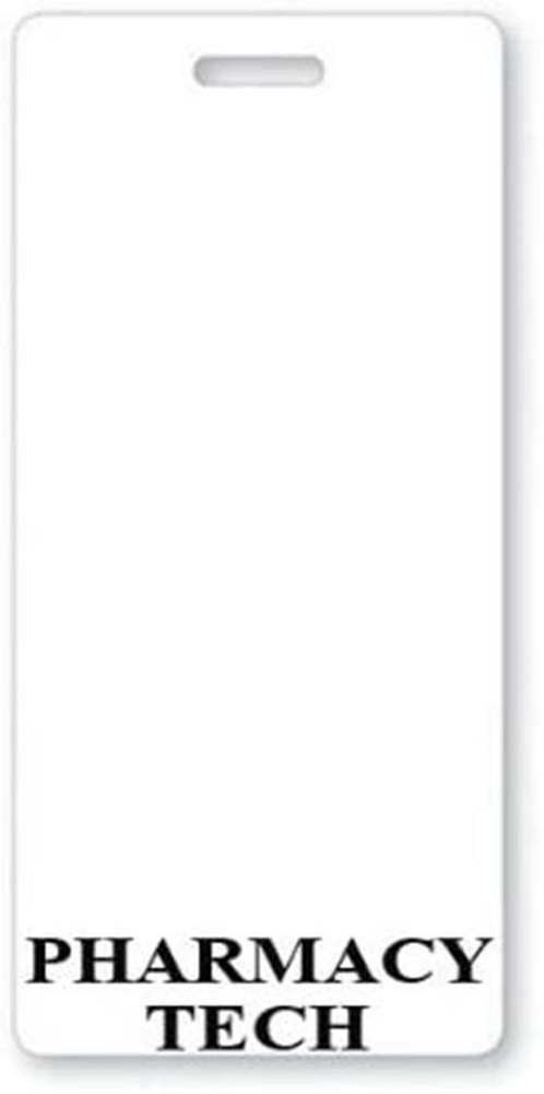 PHARMACY TECH Badge Buddy - Vertical - ID Card Buddies for Pharmacy Technicians