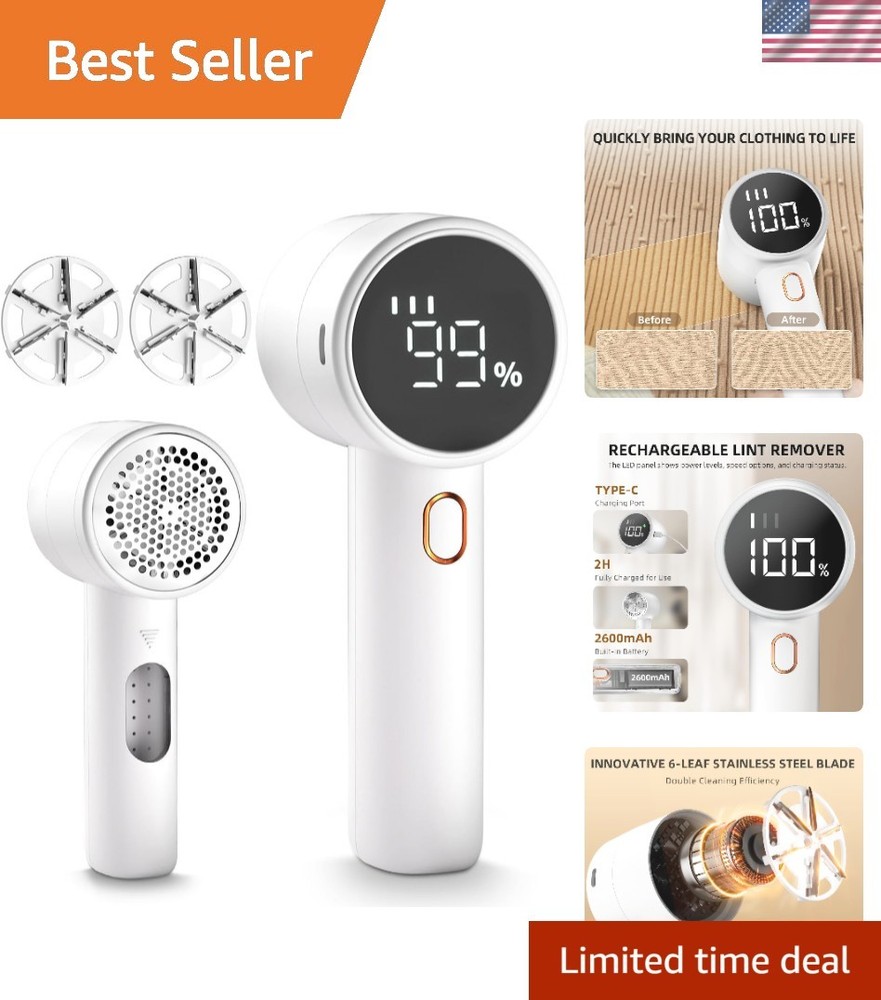 Digital Fabric Shaver with Removable Lint Container – Efficient, Safe Solution