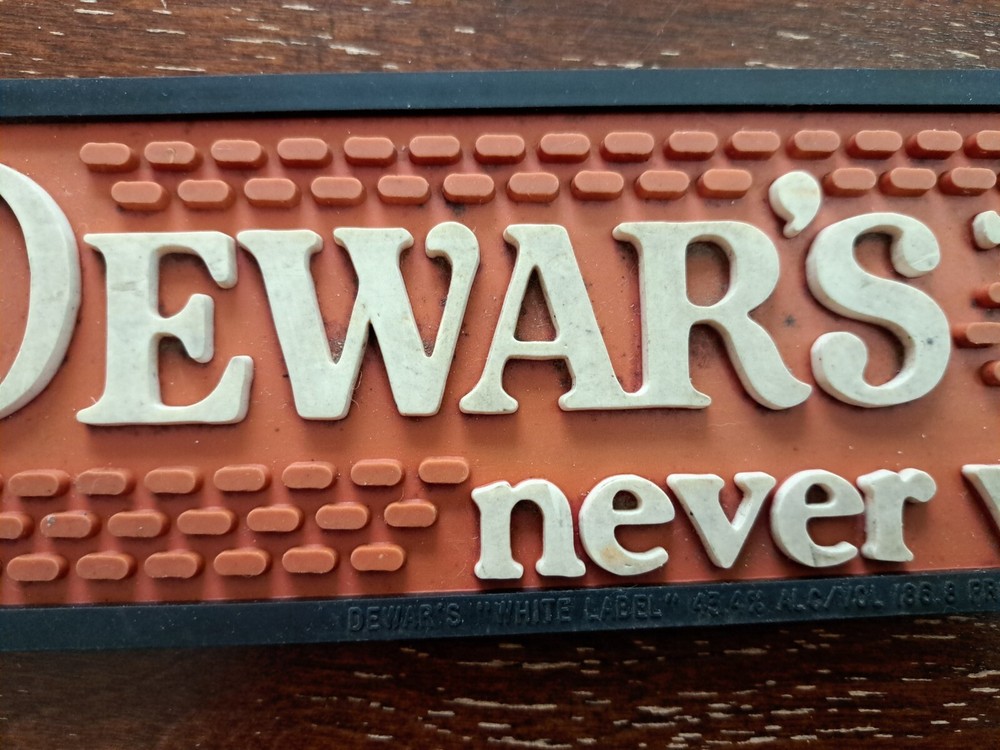 Vintage Dewar's White Label Bar Mat