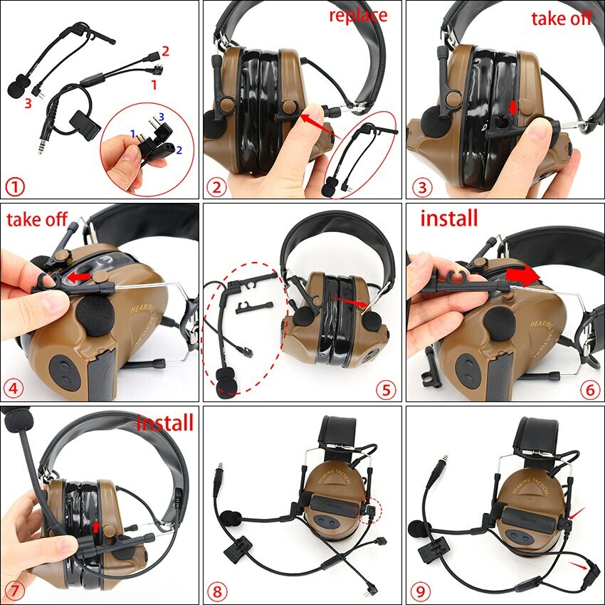 TAC-SKY Y cable /comtac microphone / u94 ptt, for IPSC version comtac ii iii