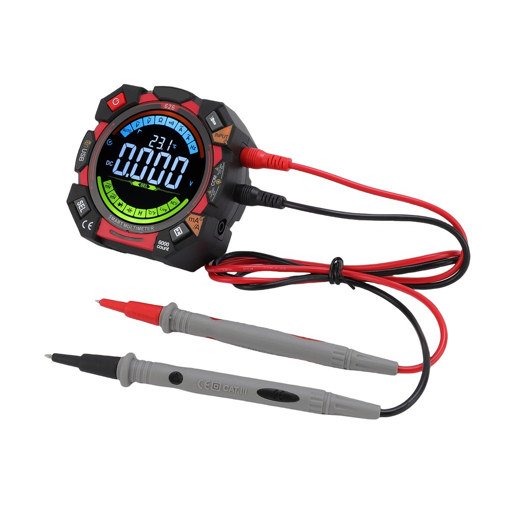 1-6000 Counts Multimeter With Backlit Display For Electricians OMWJ