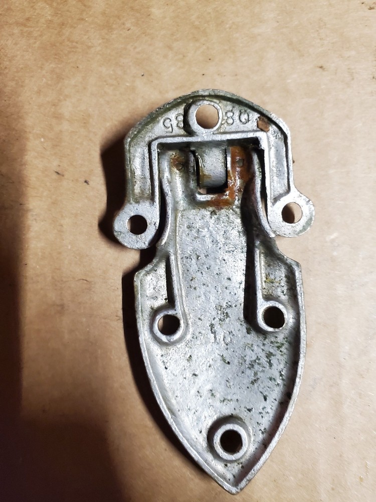 Antique Nickle Finished Brass Ice Box Hinge Offset