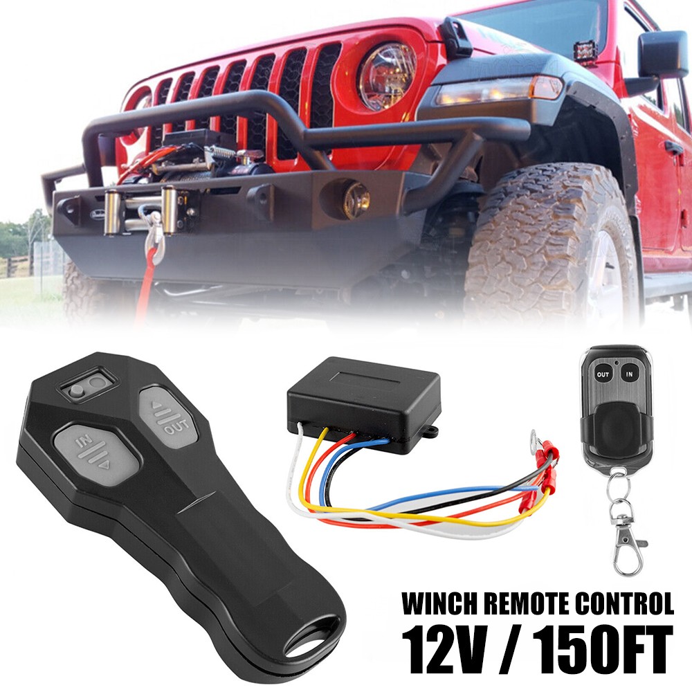 ATV UTV DC12V Wireless Winch Remote Receiver Control Kit Switch Handset US EXV