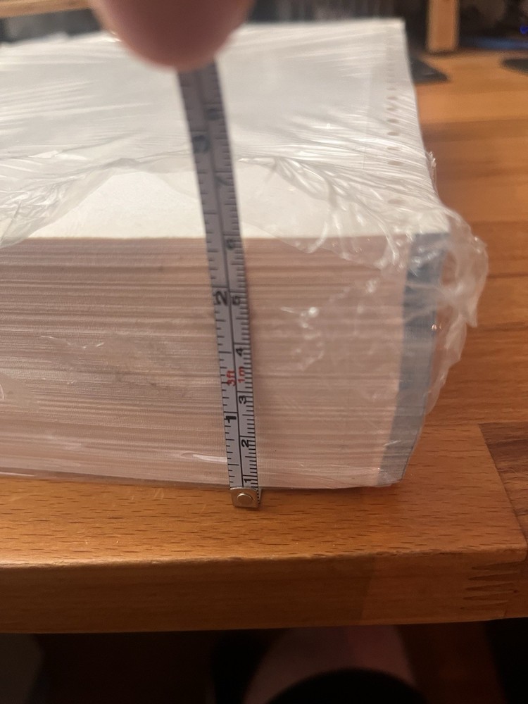 Blank 9.5X11 Inches Continuous Feed Computer Paper Fanfold for Dot Matrix Printe