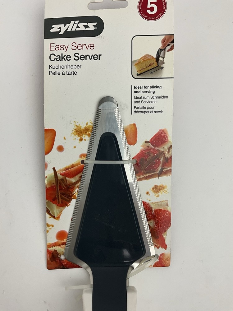 Zyliss Easy Serve Cake Server Black White New