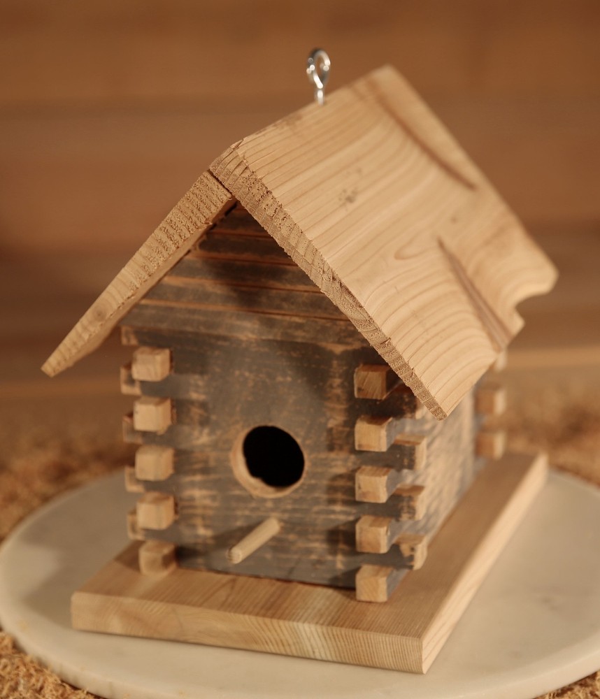 Bird House Hanging Log Cabin