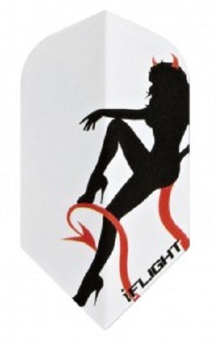 2 Sets Sexy Devil Slim Dart Flights & 100 Dart Tips