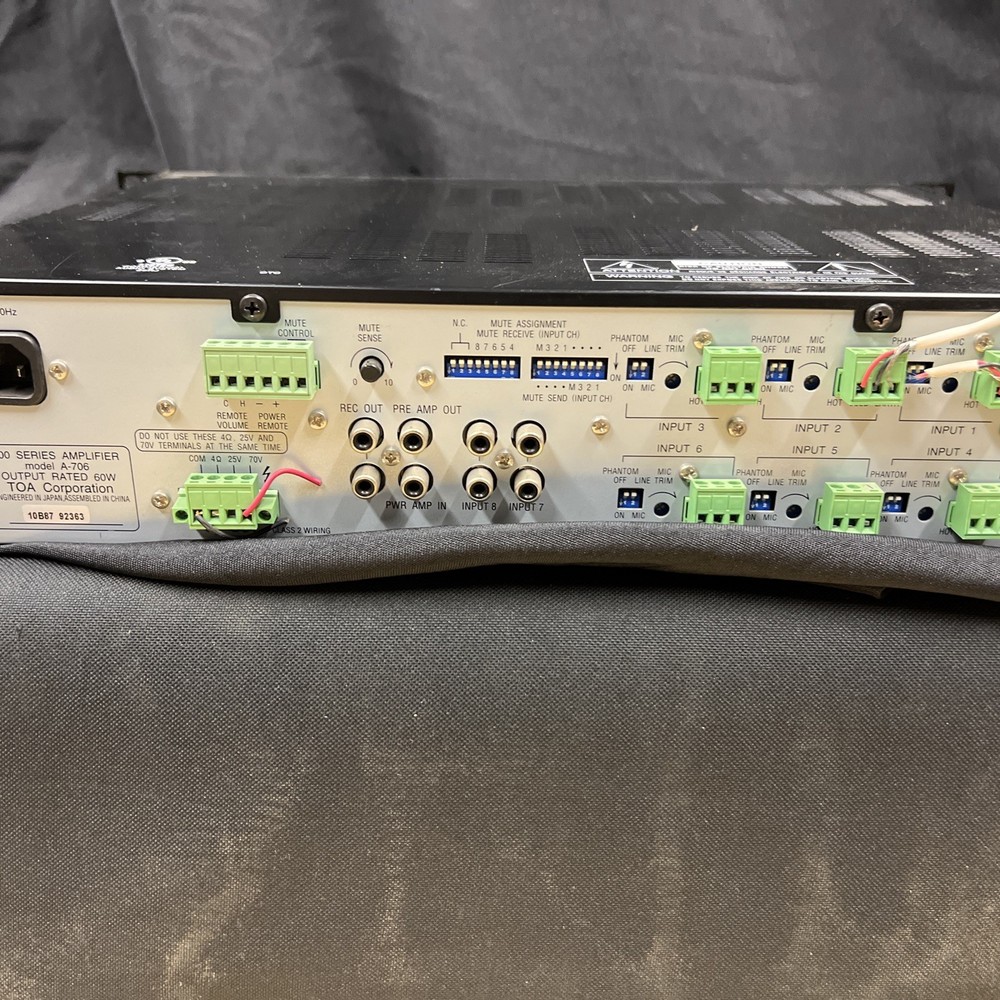 TOA 700 Series Amplifier Model A-706