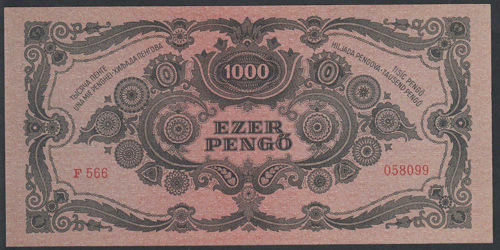 Hungary 1000 Pengö 1945 UNC Pick 118a