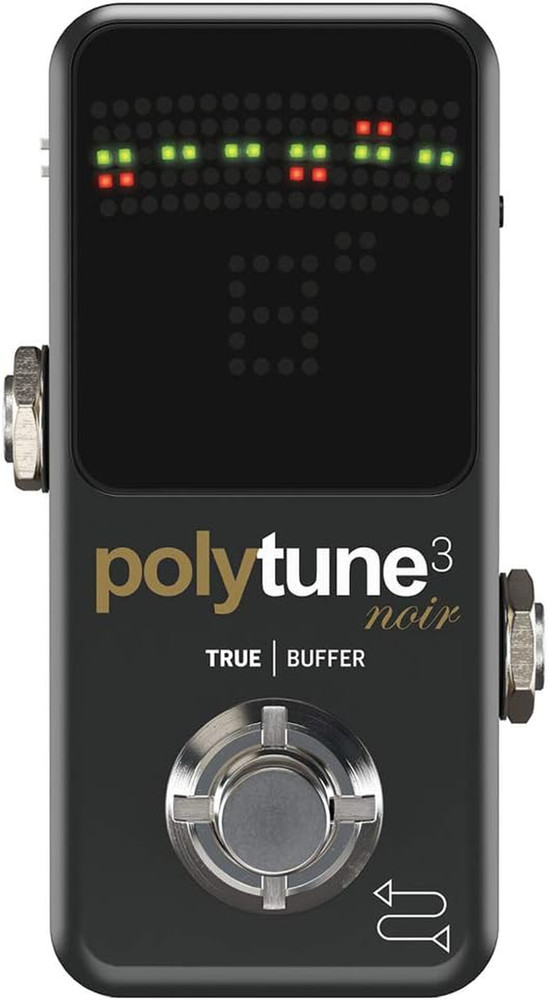 POLYTUNE 3 NOIR Tiny Polyphonic Tuner with Multiple Modes & Buffer