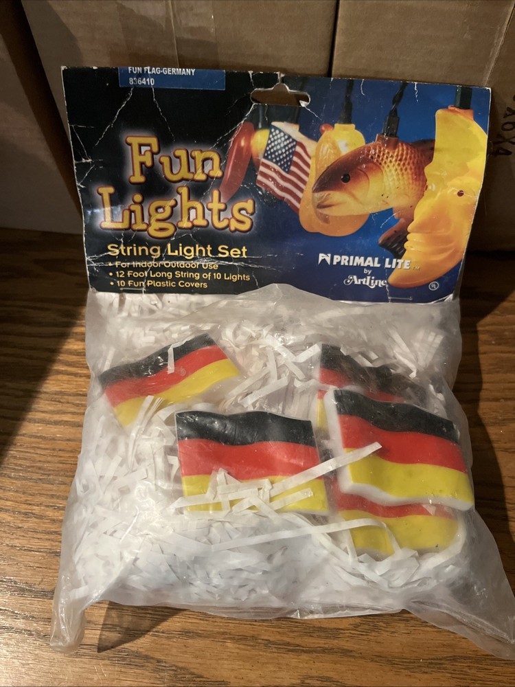 Germany Flag Primal Lite Fun Lights 12 ft. 10 Blowmold String Lights German