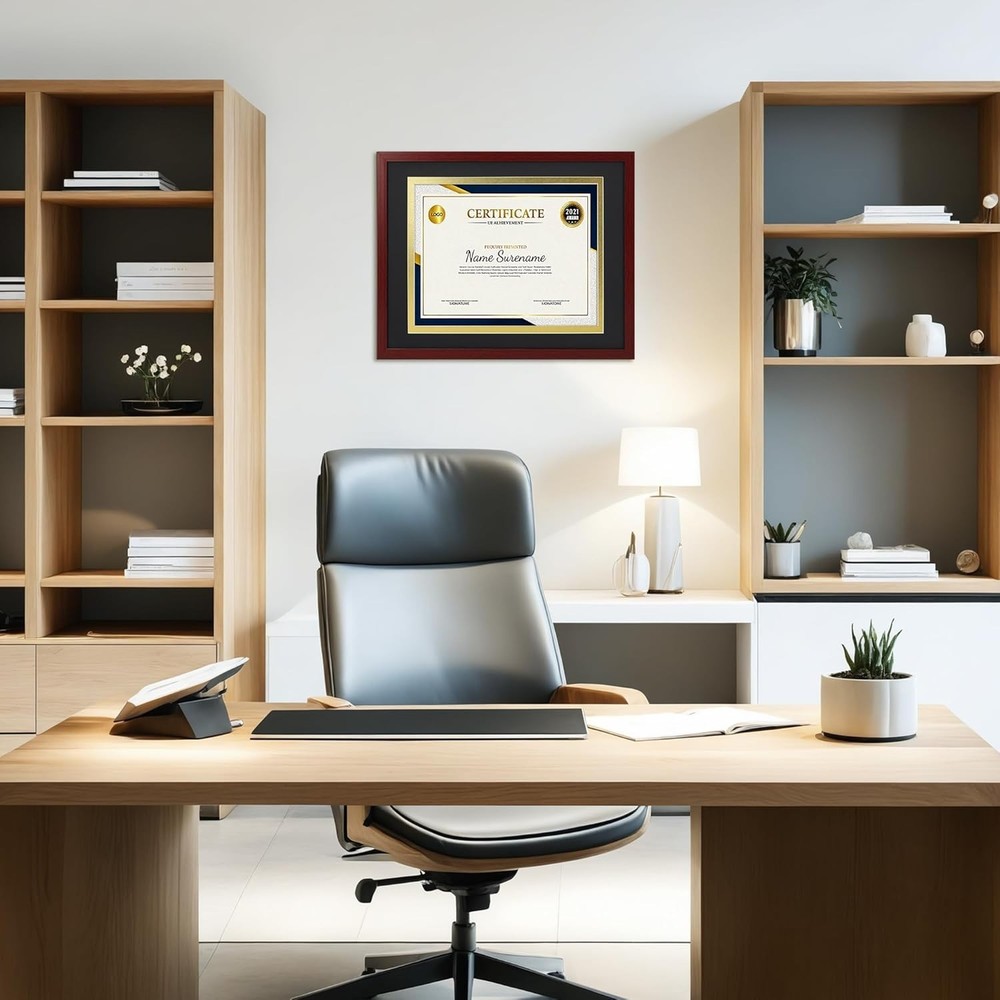 Robust 2-Pack Diploma Frames in Mahogany - Effortless Document Display