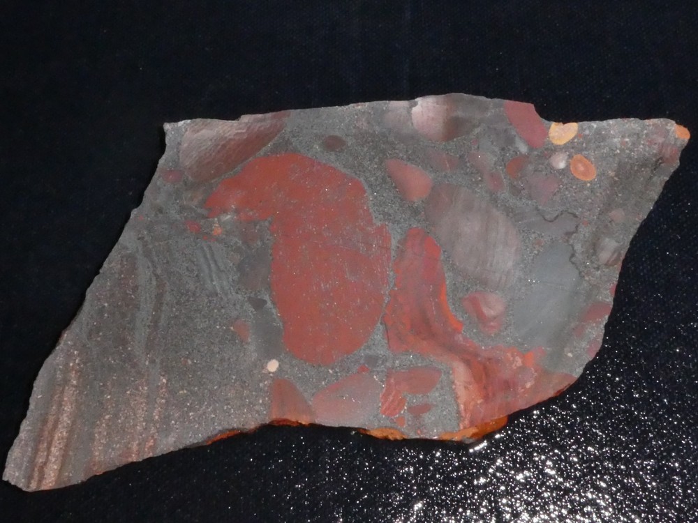 Jelley Bean Jasper - 6 1/4" x3 "-rough for cabbing-display, science