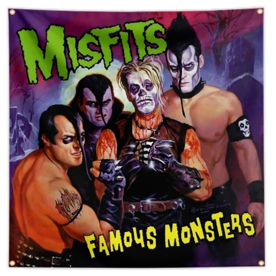 MISFITS 4' X 4' BANNER FLAG FAMOUS MONSTERS