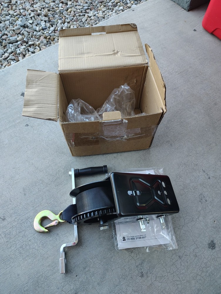 Brevox HW-2000 Hand Winch Utility Manual Steel Black 2000 lbs Pull Capacity