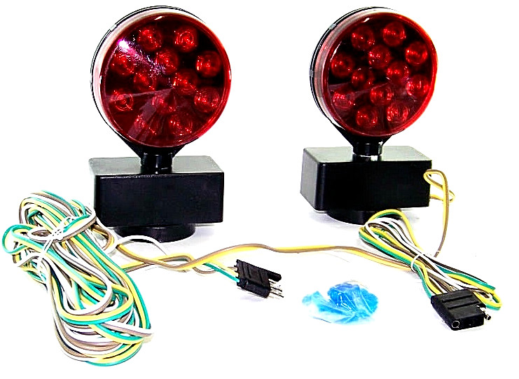 Magnetic Towing Light 12v Tow Trailer Lights Brake Tail Signal 12 Volt Kit Led