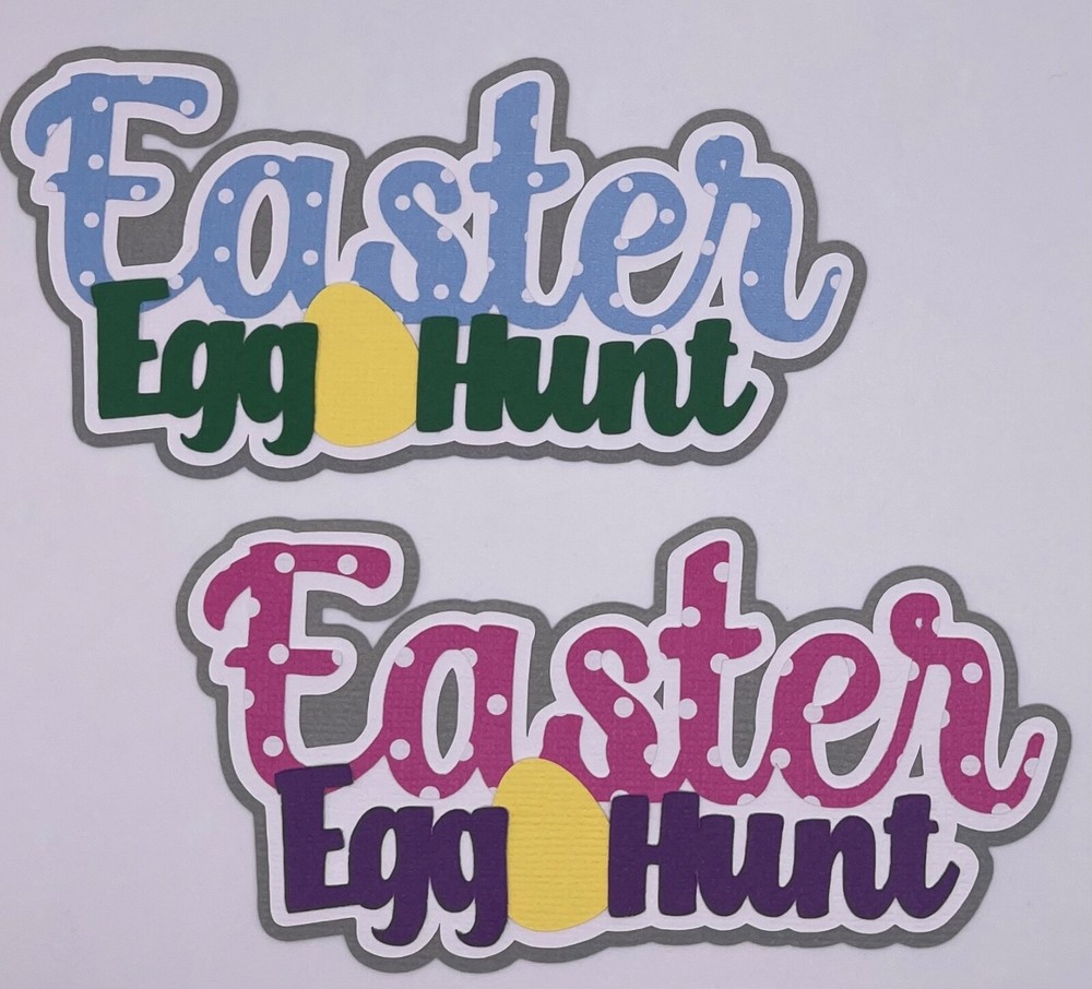 Easter - Easter Egg Hunt - Paper Piecing Scrapbook Embellishment Die Cuts