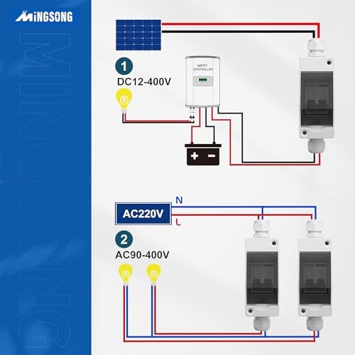 Solar Panels Disconnect Switchmp DC Solar Shut Off Box & Wire DC 1000V 20A
