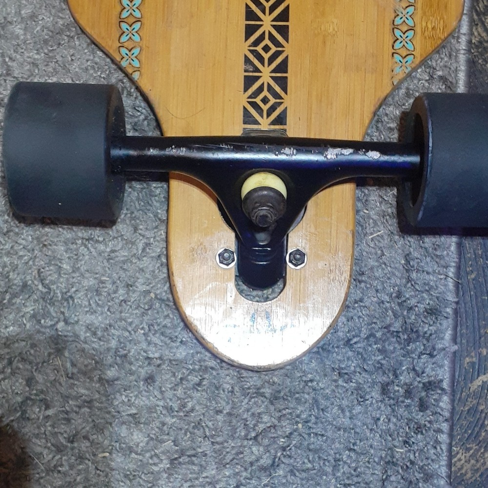 Rimable Drop-Through Rimable Longboard Drop Through Decorative Deck Black Wheels