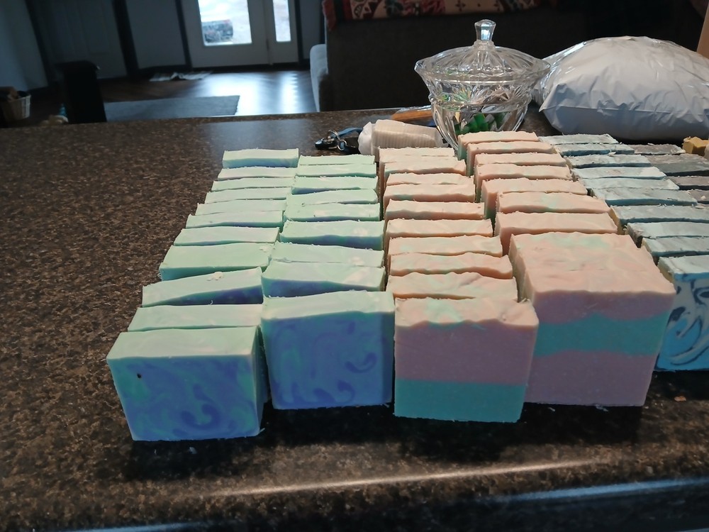 1lb Assorted Soap Sampler, men & women organic.