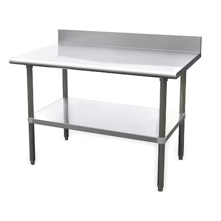 Fixed Work Table, Ss, 72" W, 30" D,  4Uek2