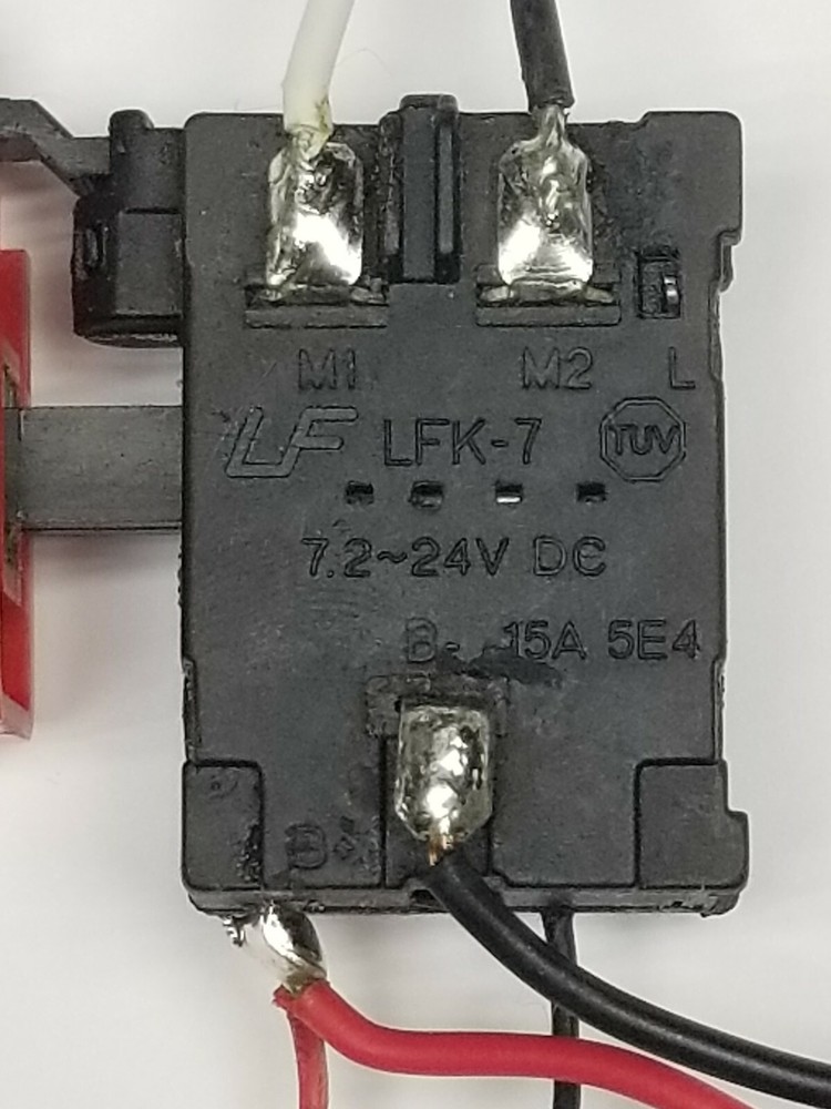 Trigger Switch - Double Pole Single Throw 7.2 - 24 v DC @ 15a Momentary DPST NO