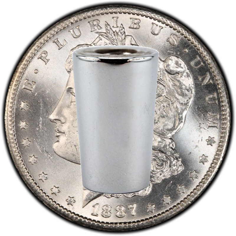 BEER TAP FERRULE SILVER /// SAME SIZE /// 3/8" TOP & BOTTOM ^v BEER FAUCET PULL