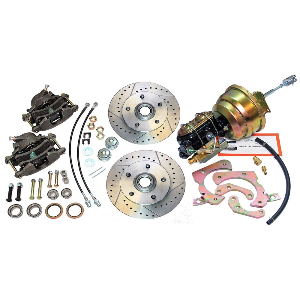 1955-58 Chevrolet Front Power Disc Brake Conversion Upper and Lower Slotted